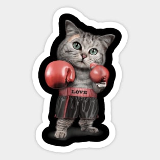 CAT BOXING Sticker